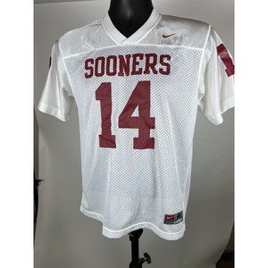 Nike Oklahoma Sooners Football Away Jersey #14 White Women’s M Medium OU [E1]